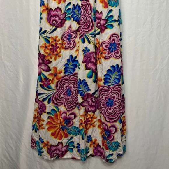 La Blanca Paradiso Halter Midi Cover-Up Sundress M Floral Pockets - Picture 12 of 16